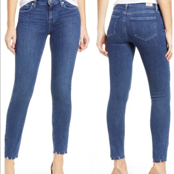 PAIGE Denim - NEW PAIGE Verdugo Ankle Darton Distress Hem Jeans Size 25